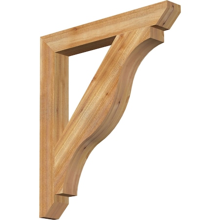 Ekena Millwork Funston Slat Rough Sawn Bracket, Western Red Cedar, 4"W x 32"D x 36"H BKT04X32X36FST06RWR